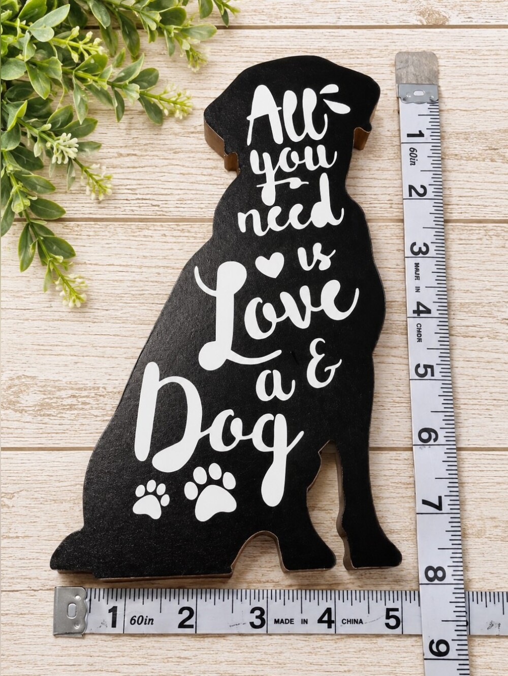Black and White Dog Silhouette Decor